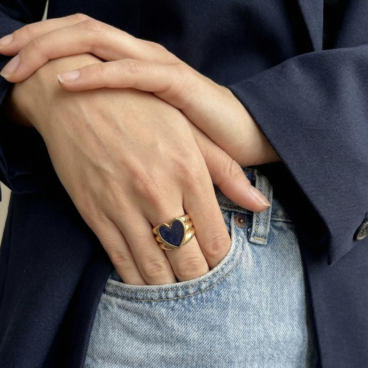 טבעת ליאורה אימייל שחור